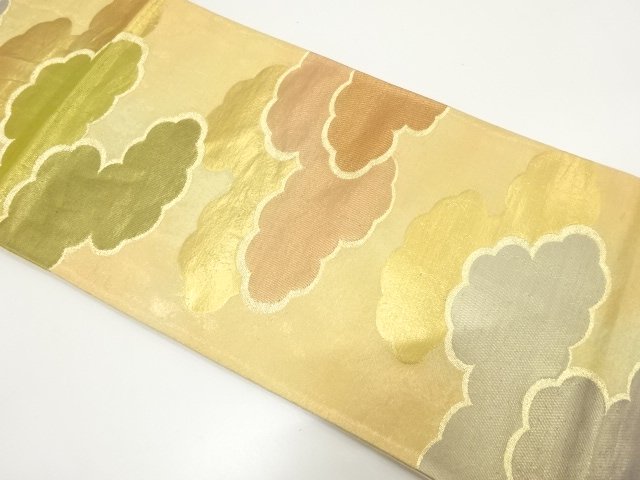 JAPANESE KIMONO / ANTIQUE FUKURO OBI / WOVEN CLOUD
